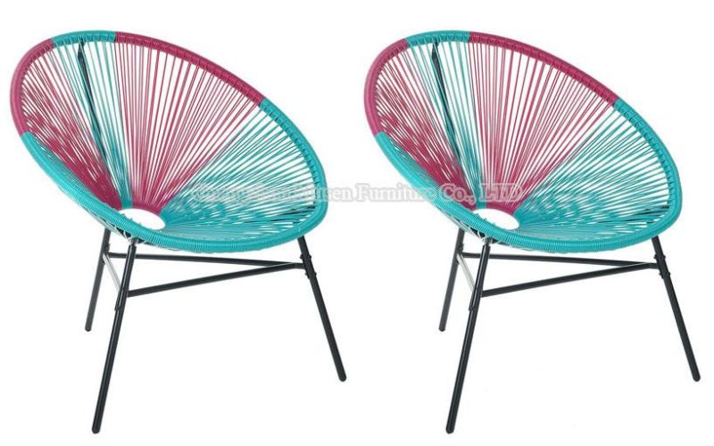 Modern PE Rattan Outdoor Bistro Sets Metal Wicker Garden Balcony Chair