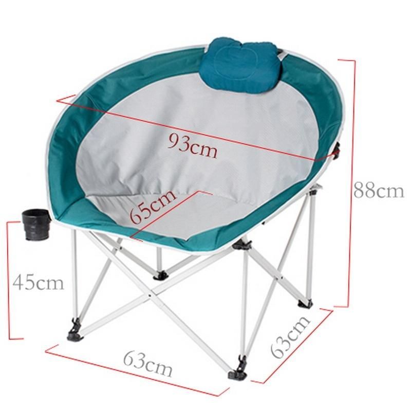Folding Moon Chair Nap Chair Cozy Egg Shape Chaise Lounge Portable Stable Fishing Patio Parties Camping Beach Picnic Chair