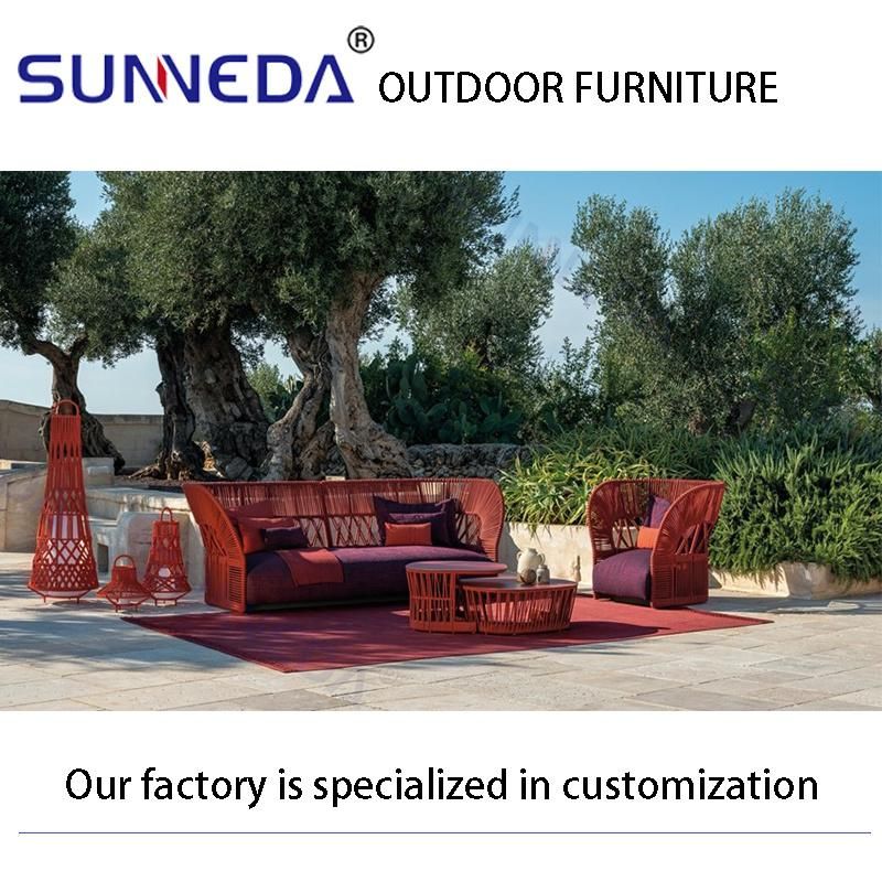 Lounge 3 Seater Metal Small Garden Balcony Outdoor Corner Sofa Set