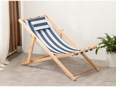 2021 New Easy Caring Outdoor Hiking Folding Chair Classic Beach Chair Wood Oxford Fabric Camping Chair