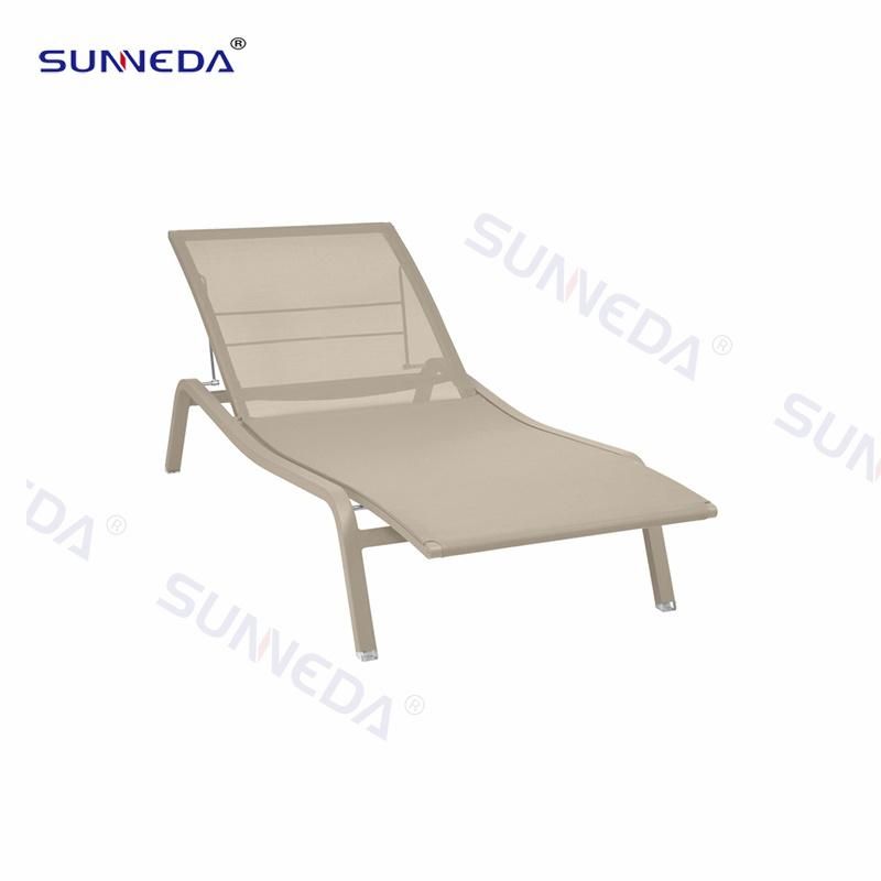 Outdoor Sun Lounger with Space Saving Stack Structure