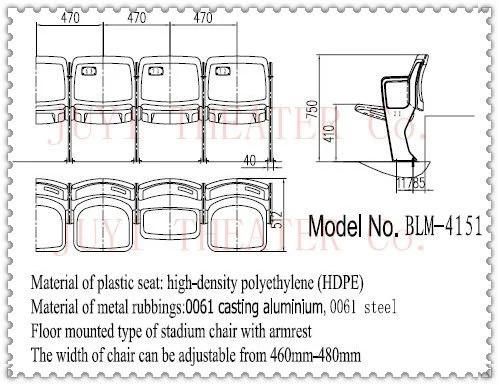 High Quality New Design Retactable Plastic Chairs for Sale (BLM-4151)