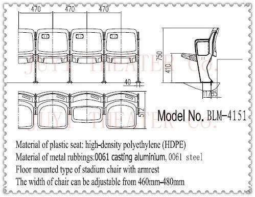 High Quality New Design Retactable Plastic Chairs for Sale (BLM-4151)