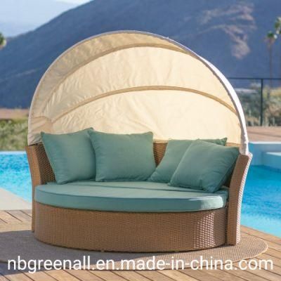 New 360 Degree Rotating Garden Hotel Resort Outdoor Sofa Daybed Rattan Furniture