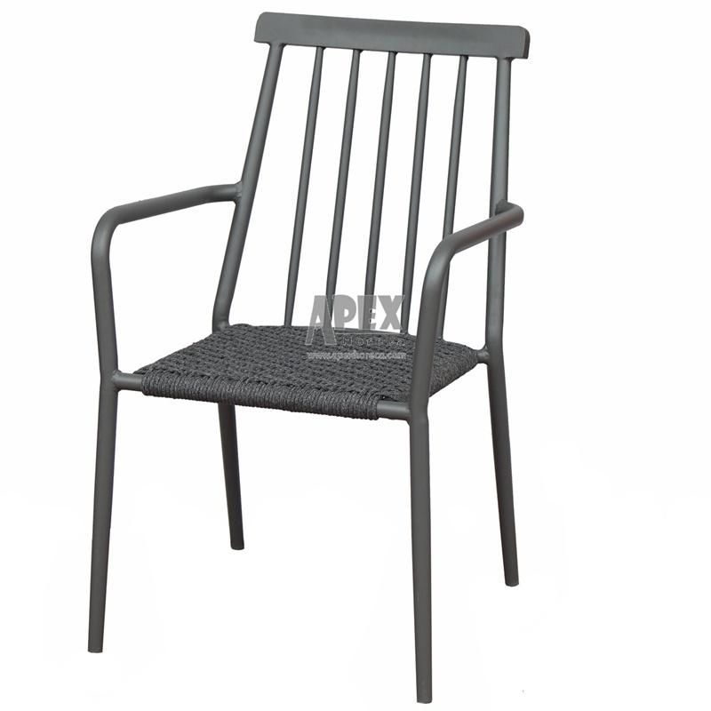 Outdoor Garden Aluminium Rattan Wicker Stacking Coffee Chair