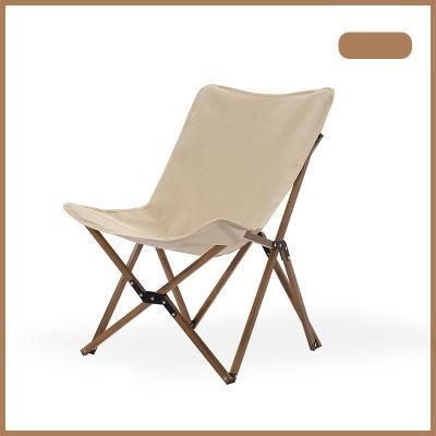 Wooden Beach Butterfly Chair Aluminum Folding Outdoor Camping Chair for Hiking BBQ Traveling with Storage Bags