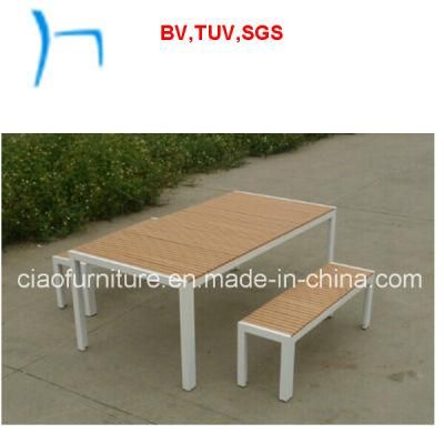 F- Outdoor Garden Furniture Plastic Wood Table (CF814t+CF814c)