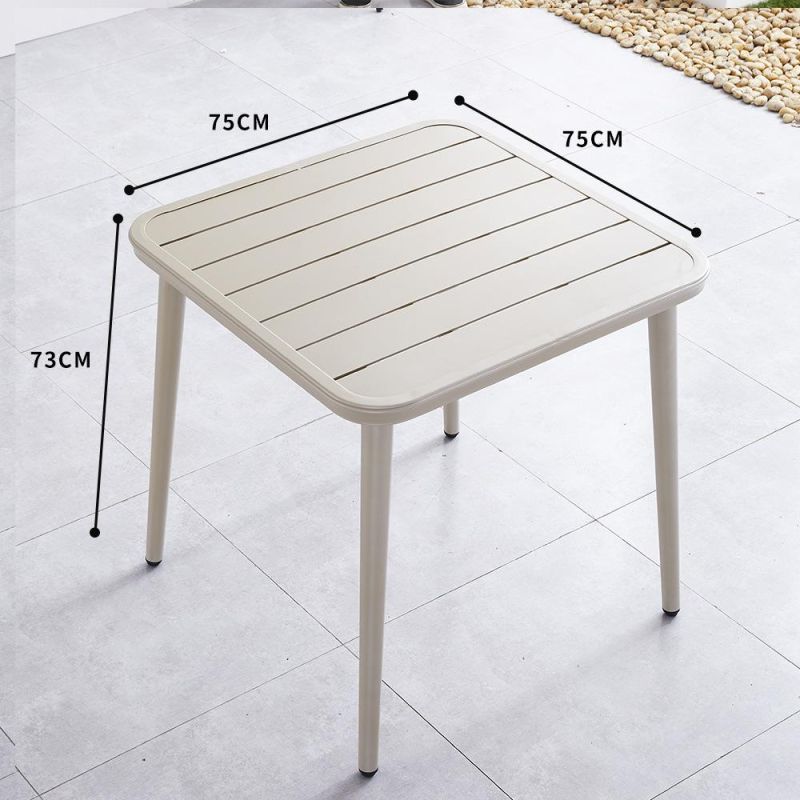 Aluminum Modern Side Table Europe Stable Anti-Rusty Outdoor Table