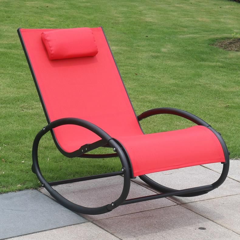 Outdoor Zero Gravity Sun Lounger Chair with Detachable Headrest Pillow