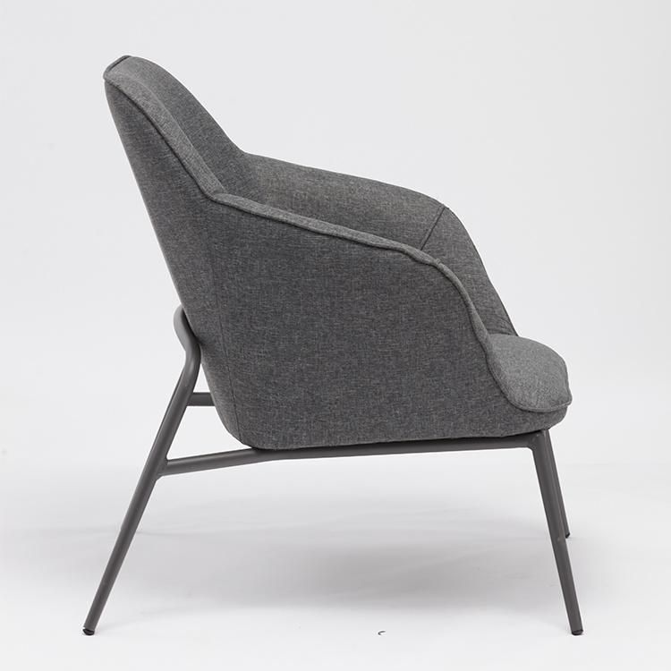 Patio Lounge Dining Chair for Garden Outdoor or Interior Furniture with Metal Frame