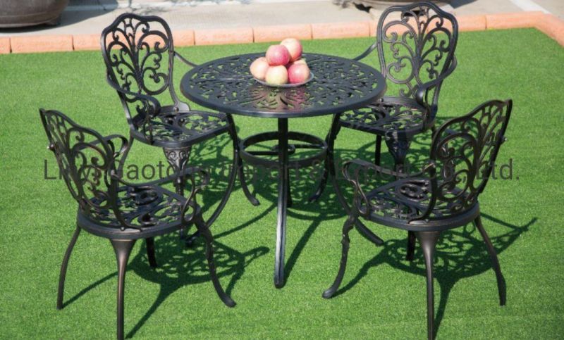 Cafe Garden Restaurant Chair Cast Aluminum Outdoor Furniture