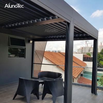 Eco Friendly Gazebo Cover Waterproof Aluminium Louvres Pergola