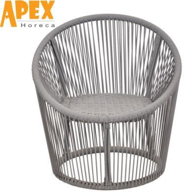 Modern Outdoor Hotel Furniture Aluminum Wicker Woven Rope Chair Wholesale