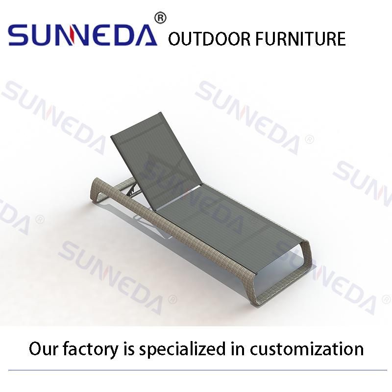 Outdoor Lounge Chair Aluminum Frame Garden Furniture