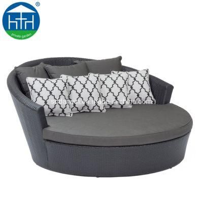 Leisure Outdoor Garden Furniture PE Rattan Round Daybed Sunbed