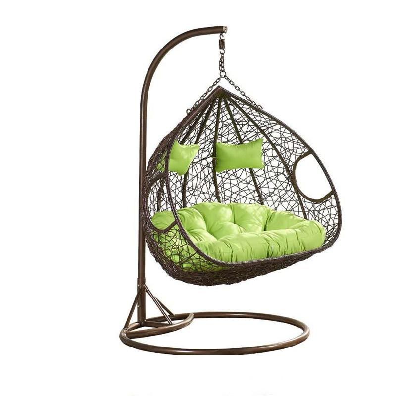 Wicker Double Swing Chair Armrest Rattan Chair Modern Indoor Chair