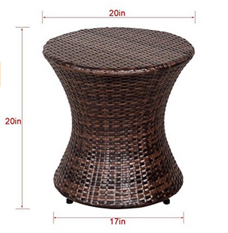 Hot Selling Outdoor 20 Inch Synthetic Rattan Table