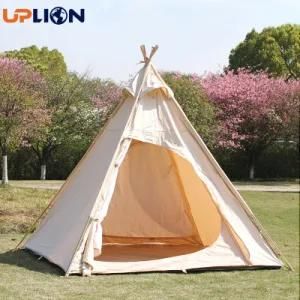 Uplion Outdoor 3-4 People Light Weight Pyramid Tent Waterproof Cotton Hiking Tent Camping Tent