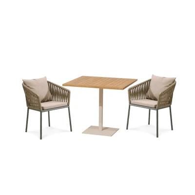 Nordic Outdoor Dining Table and Chairs Garden Rattan Combination Hotel Furniture