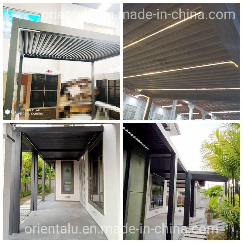 High Quality Aluminium Louver Roof Manual Style Perfola for Garden