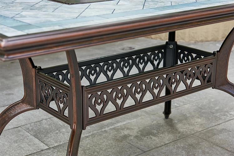 Garden Dining Furniture Patio Aluminum Cast Outdoors for Garden Table