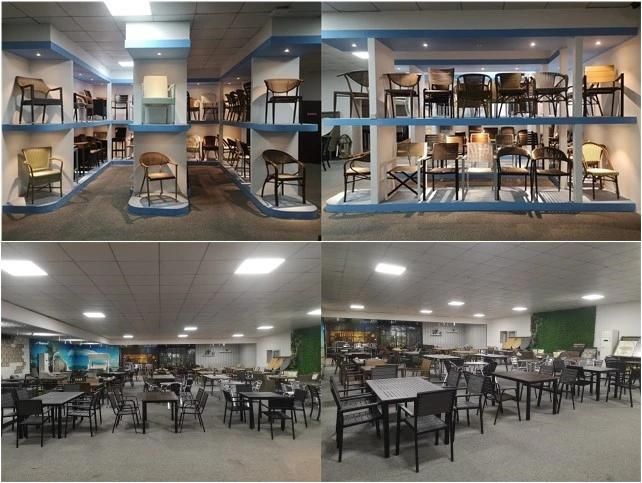 Bistro Chair Aluminum/Cast Aluminum Chair/Embossed Metal Furniture Holiday Resort Restaurant Chairs