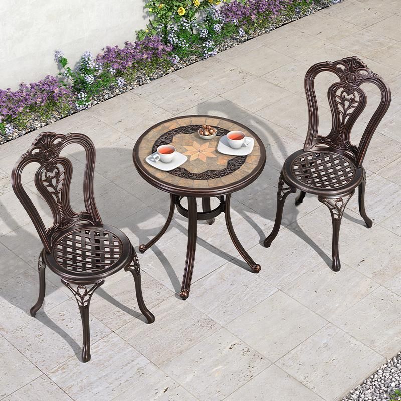 Outdoor Cast Aluminum 3 PCS Set Dining Furniture