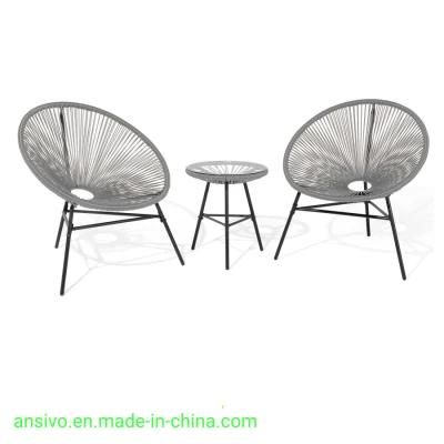 Outdoor Rattan Chair Set Colorful PE Rattan Acapulco Chair Sets Modern Designer Patio Outdoor Chair