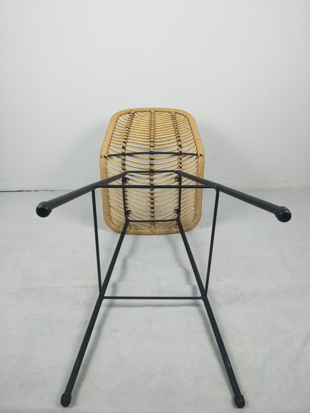 Black Friday Promotion Rooftop Waterproof Outdoor Metal Rattan Bar Stool