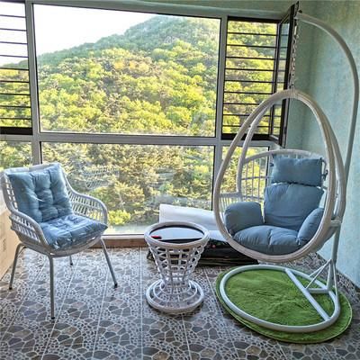 Balcony Rocking Chair Imitation Rattan Double Hammock Bird Nest Chair