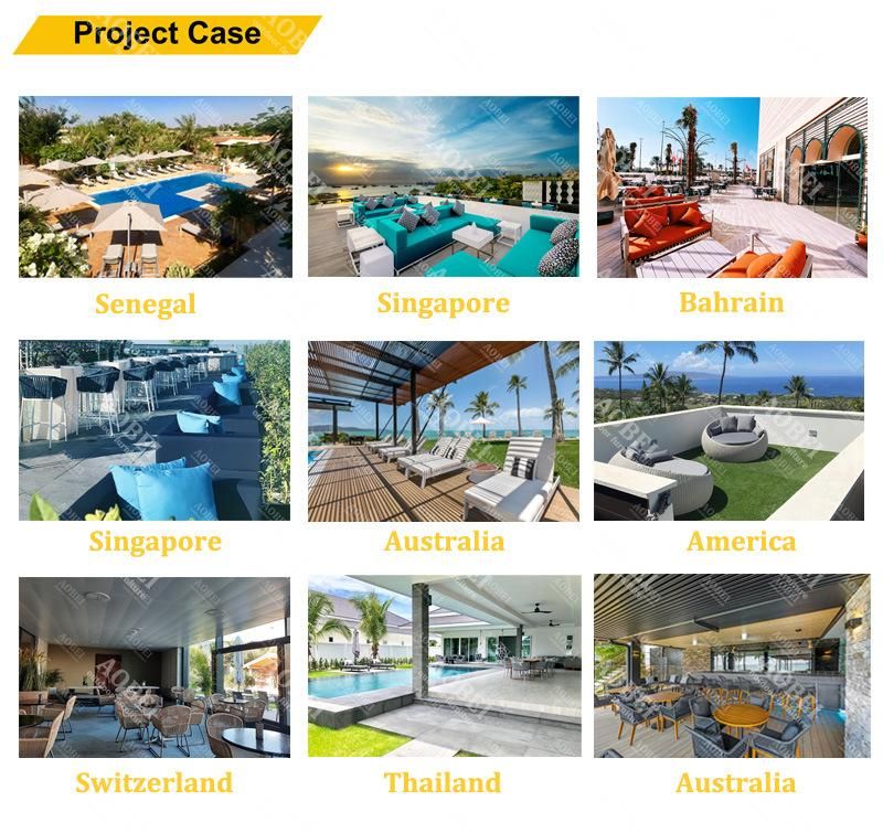 Aobei Luxury Modern Garden Hotel Home Resort Villa Outdoor Furniture Daybed Cabana Gazebo Sunbed Sofabed