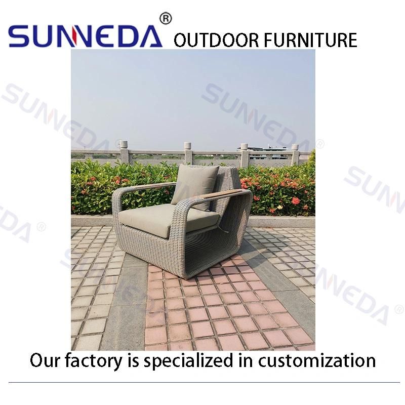 Luxury Modern Wicker Rattan Patio Gazebo Ground Outdoor Chair and Sofa Set