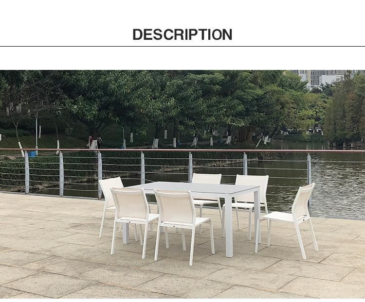 OEM Hotel Customized Foshan Chair Aluminum Modern Outdoor Dining Set with High Quality