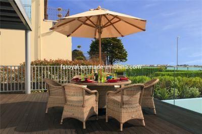 Morden Garden Furniture Set Outdoor Rattan Furnitures Dining Set Hotel Aluminum Table &amp; Chair Sets Patio Dining Furniture