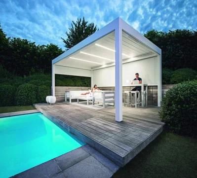 Motorized Free Standing Rotatable Louver Aluminum Gazebo