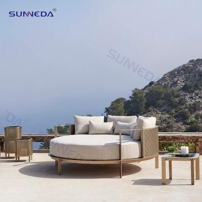All-Weathered Aluminum Outdoor Garden Sunbed Lounge Chair Commercial Daybed Furniture