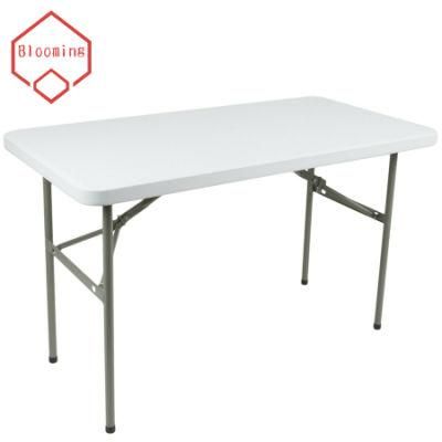 4FT White HDPE Outdoor Plastic Garden Tables for Camping