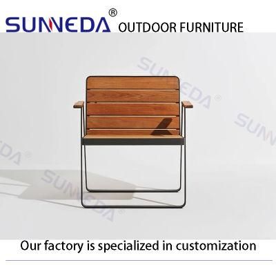 Modern Design Solid Flat Aluminum Frame Outdoor Garden Elegant Chair
