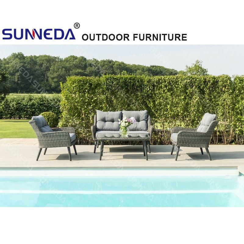 Modern Outdoor Rattan Hotel Dining Furniture Set with Single Chair for Swimming Pool Patio