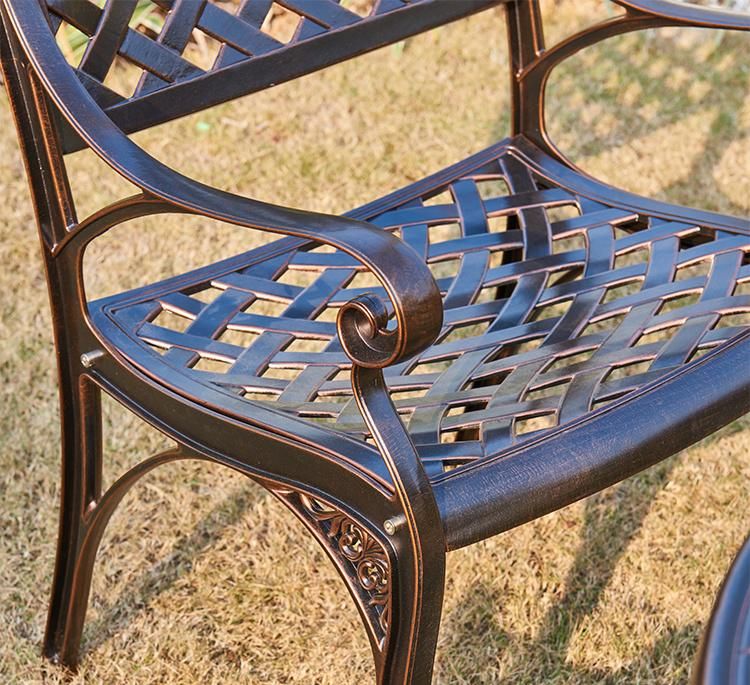 High Quality Die Casting Aluminum Housing Products with Round Table and 4 Detachable Chair