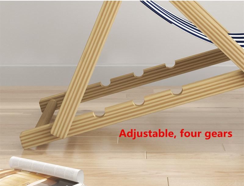 Foldable Furniture Solid Wood Canvas Folding Beach Outdoor Sling Chair
