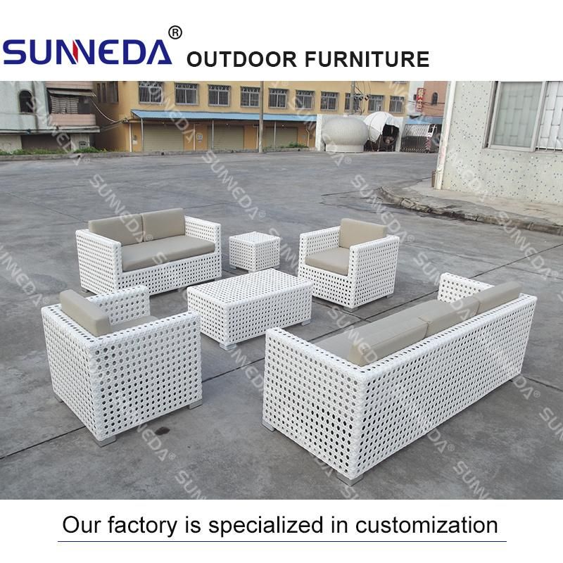 Modern Rattan Outdoor Sofa Cafe Bar Single Double Sofa with Cushion