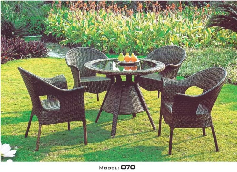 Wholesale Outdoor Furniture Wicker Wood Garden Desk Chair Furniture Sets