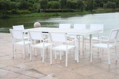China Unfolded Customized OEM Foshan Restaurant Tables and Chairs Black Outdoor Extensible Dining Table