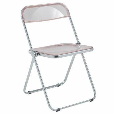 Metal Used Steel Transparent Acrylic Plastics Folding Chairs