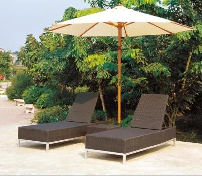 Outdoor Sun Lounge 2 Sets Pool Furniture Wicker Lounges