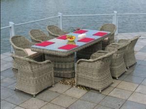 All Weather Garden Dining Furniture Wicker Table and Chair