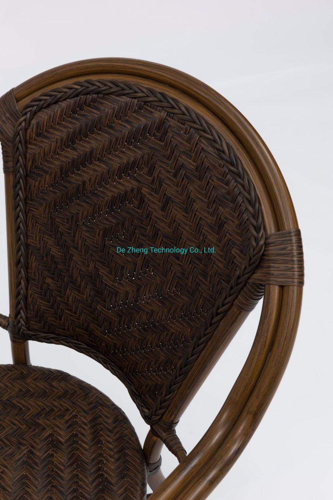 Wholesale Manufacturer Nordic Simple Modern PE Rattan Back Holiday Dining Outdoor Chair