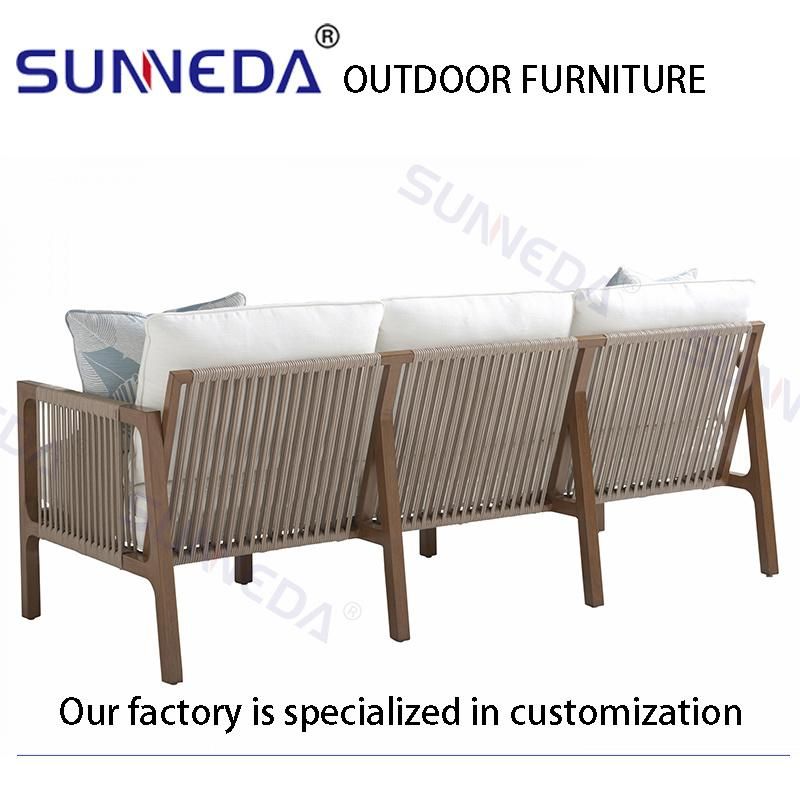 Aluminium Alloy Metal Frame Powder Coating Plastic Wood Garden Sofa Furniture