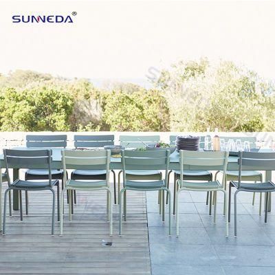 Patio Simple Design Chairs with Durable All-Aluminum Frame